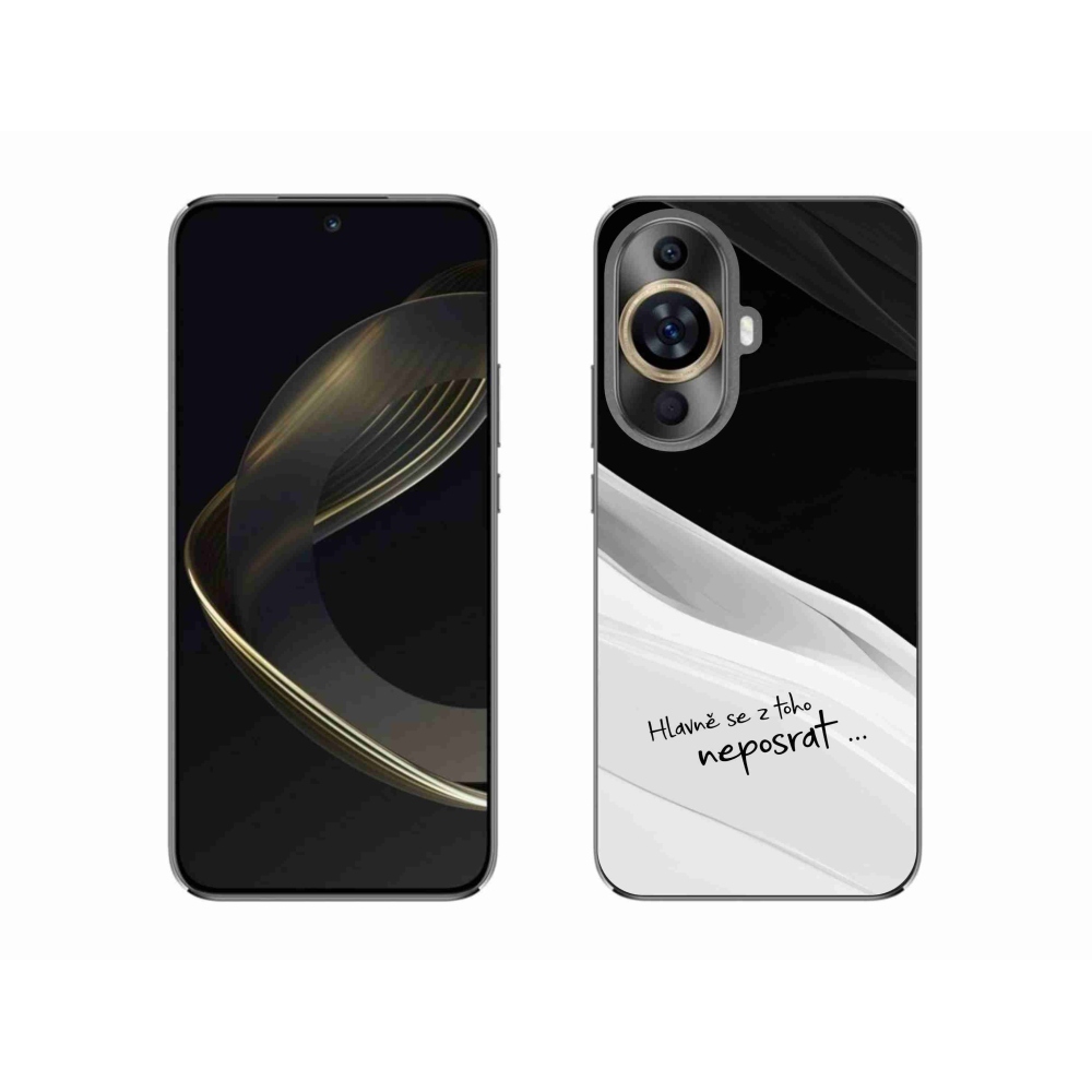 Gelový kryt mmCase na Huawei Nova 11 - vtipný text 13 bíločerné pozadí