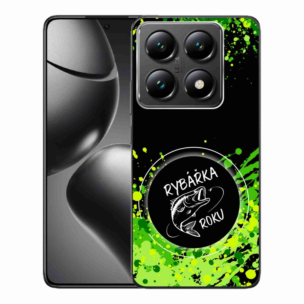 Gelový kryt mmCase na Xiaomi 14T Pro - rybářka roku černé pozadí