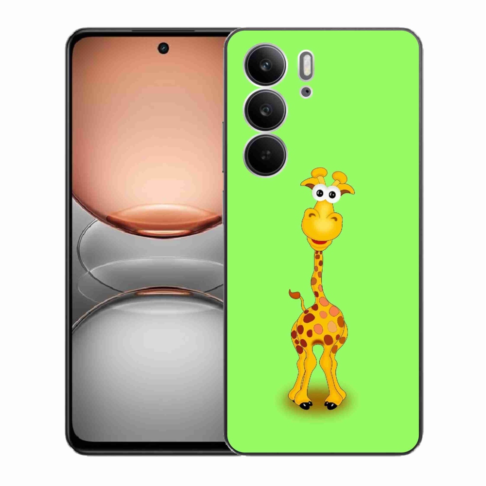 Gelový kryt mmCase na Realme C75 - kreslená žirafa