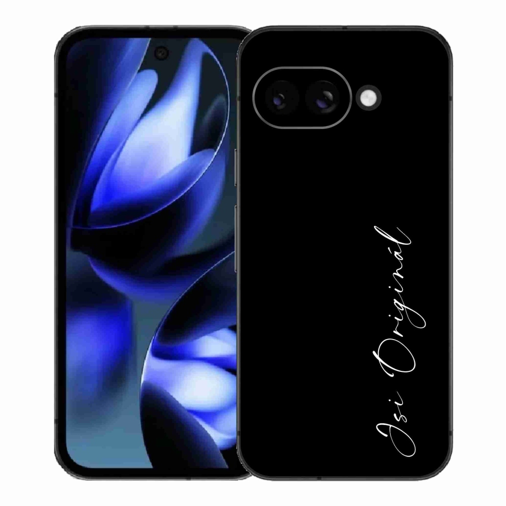 Gelový kryt mmCase na Google Pixel 9a - jsi originál černé pozadí
