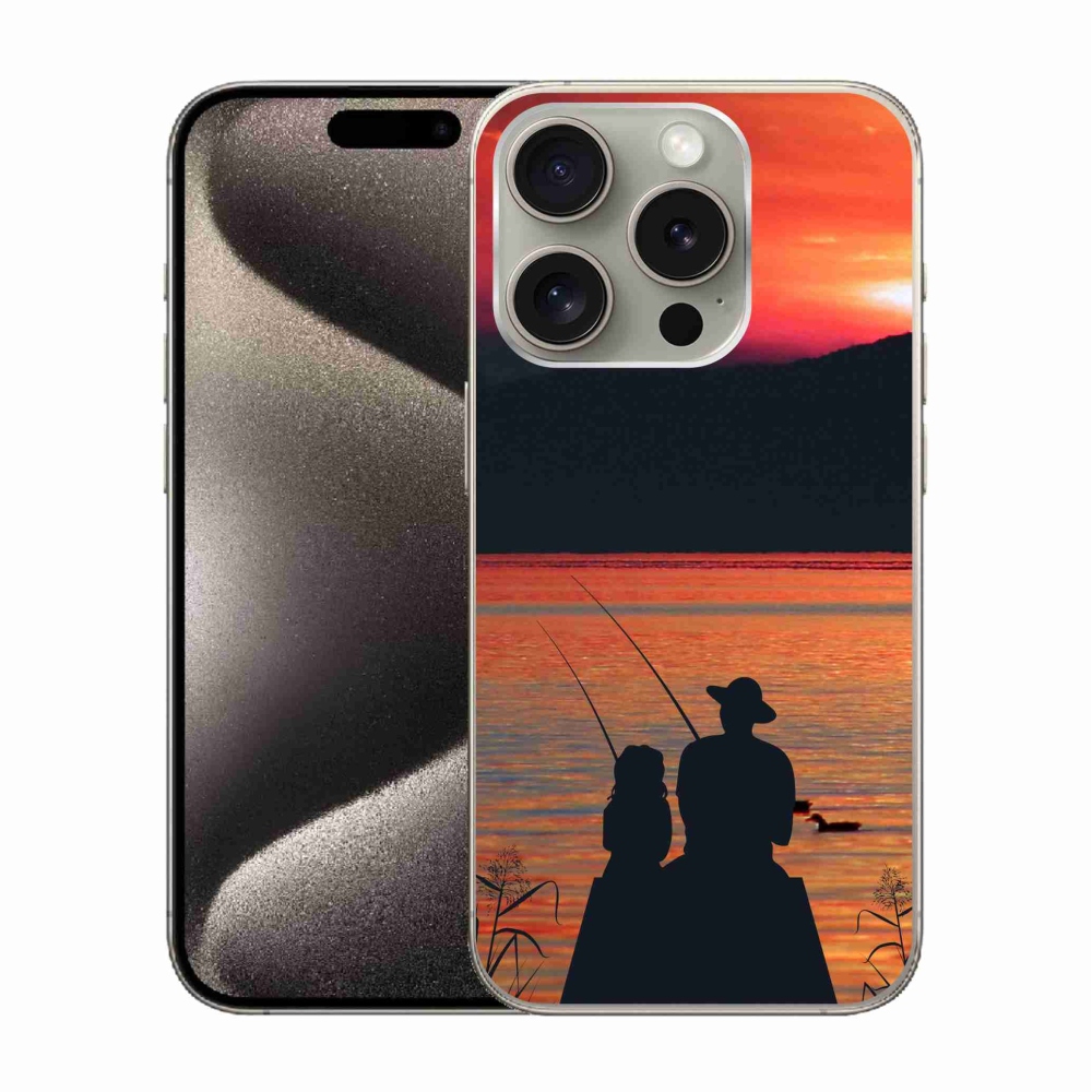 Gelový kryt mmCase na iPhone 15 Pro - rybaření 3