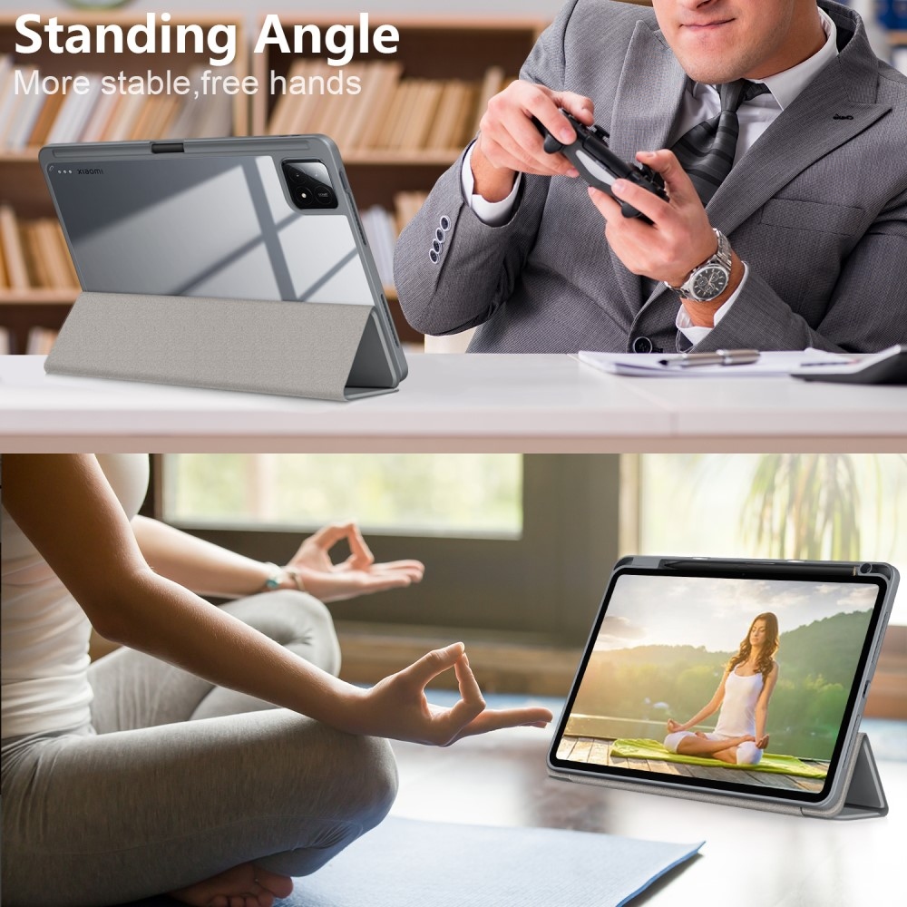 Case chytré zavírací pouzdro na tablet Xiaomi Pad 6S Pro - šedé