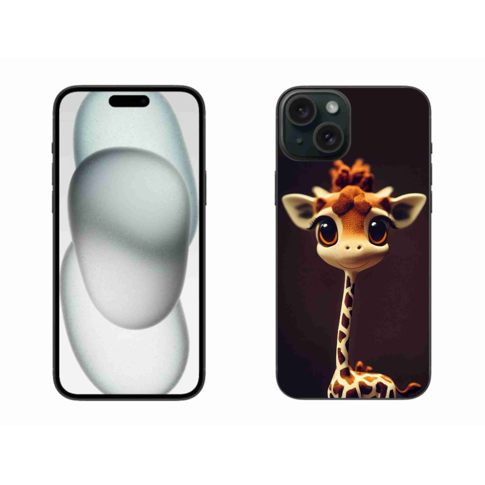 Gelový kryt mmCase na iPhone 15 Plus - malá žirafa