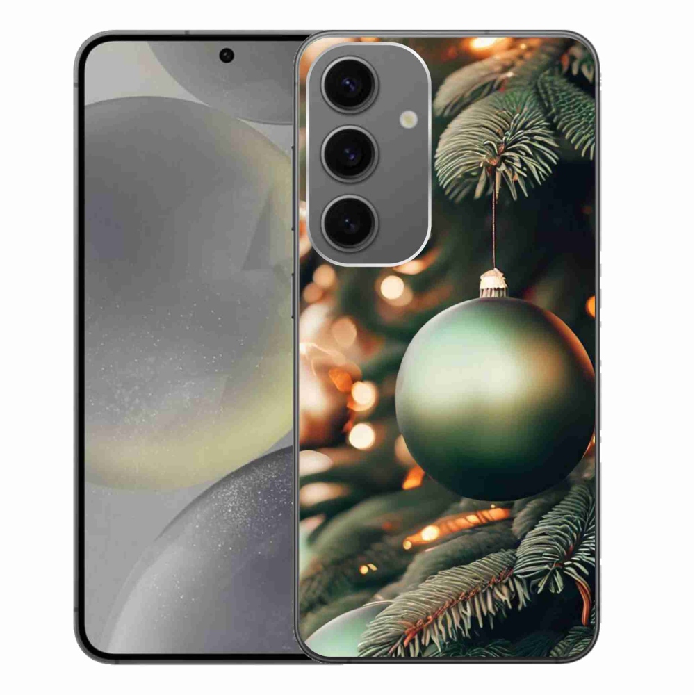 Gelový kryt mmCase na Samsung Galaxy S24+ - vánoční ozdoby 1