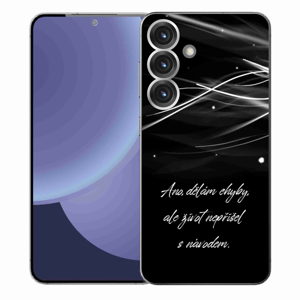 Gelový kryt mmCase na Samsung Galaxy S25+ - citát černé pozadí