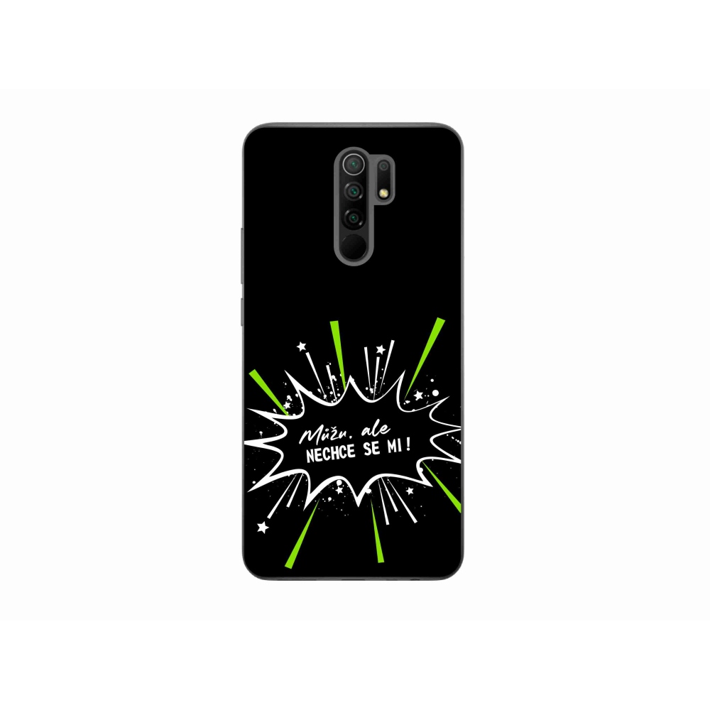 Gelový kryt mmCase na Xiaomi Redmi 9 - vtipný text 11 černé pozadí