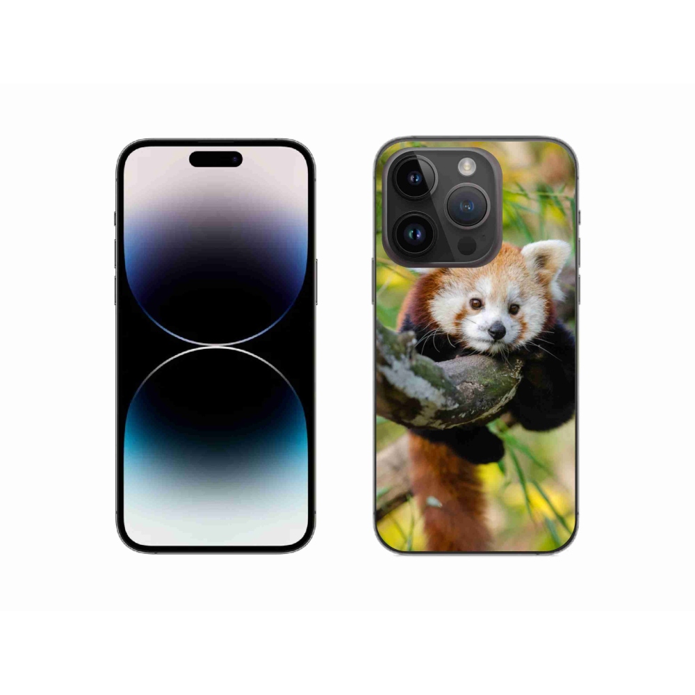 Gelový kryt mmCase na iPhone 14 Pro - panda červená