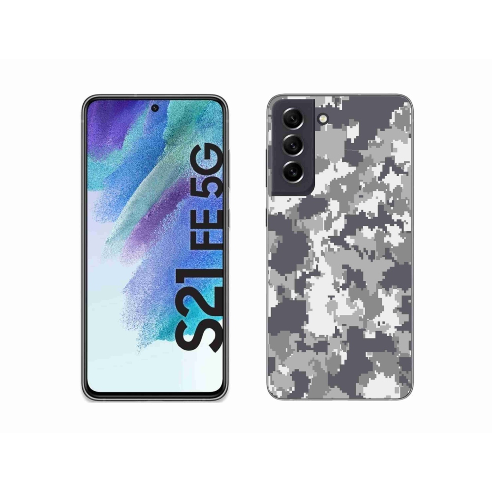 Gelový kryt mmCase na Samsung Galaxy S21 FE 5G - maskáčový vzor 2