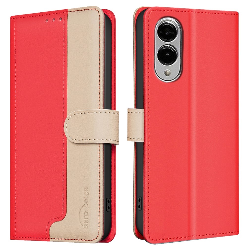 BNF DUO knížkové pouzdro na Samsung Galaxy S25 Edge - červené