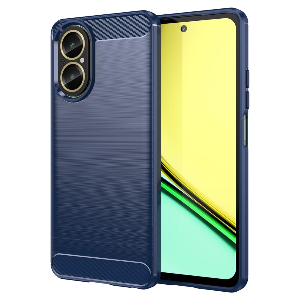Carbon odolný gelový obal na mobil Realme C67 - modrý