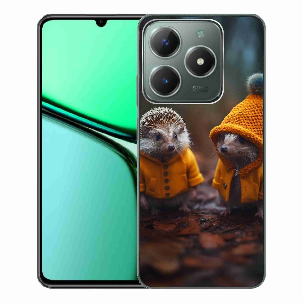 Gelový kryt mmCase na Realme C61 - ježci