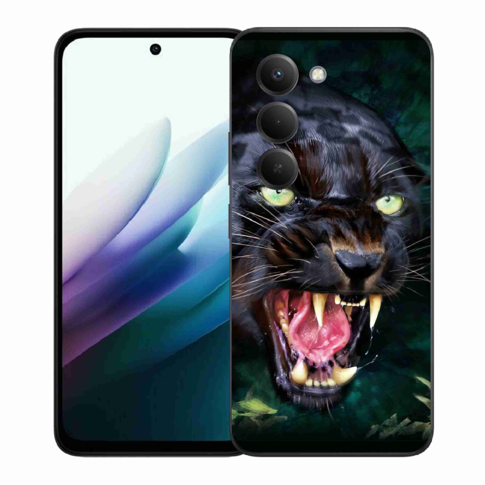 Gelový kryt mmCase na Xiaomi Redmi 15 4G/5G (171mm) - rozzuřený černý panter