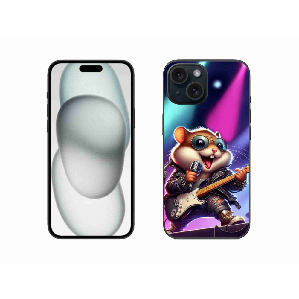 Gelový kryt mmCase na iPhone 15 - křeček rocker