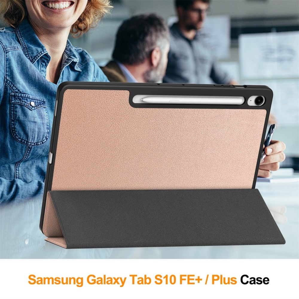 Casy chytré zavírací pouzdro na Samsung Galaxy Tab S10 FE+ - růžovozlaté