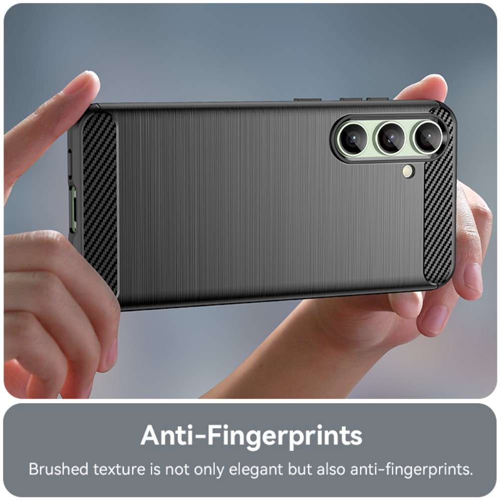 Carbon odolný gelový obal na Samsung Galaxy S24 FE - černý