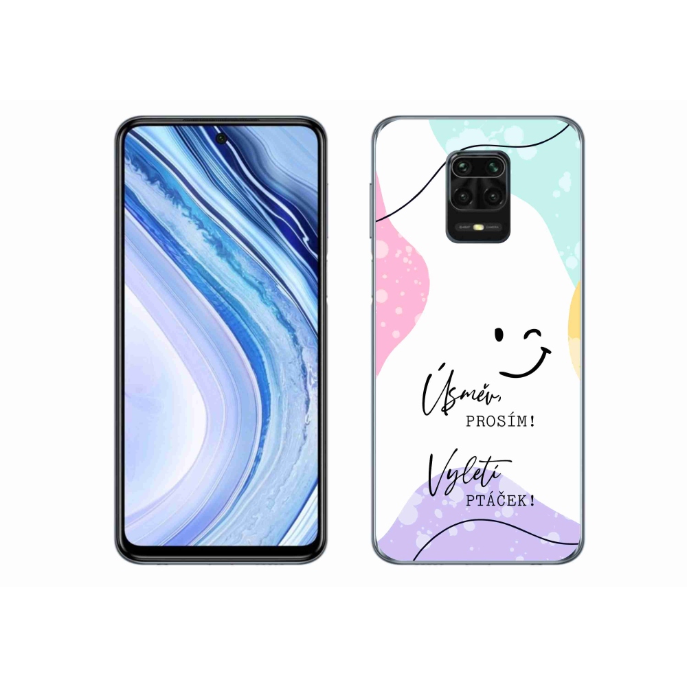Gelový kryt mmCase na Xiaomi Redmi Note 9 Pro - vtipný text 4 bílé pozadí