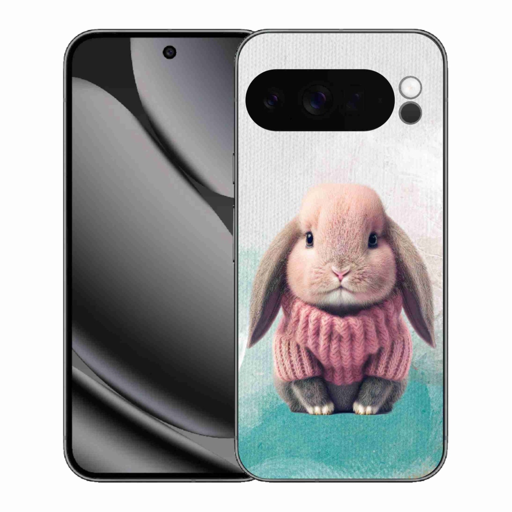 Gelový kryt mmCase na Google Pixel 10 Pro XL - králíček ve svetru