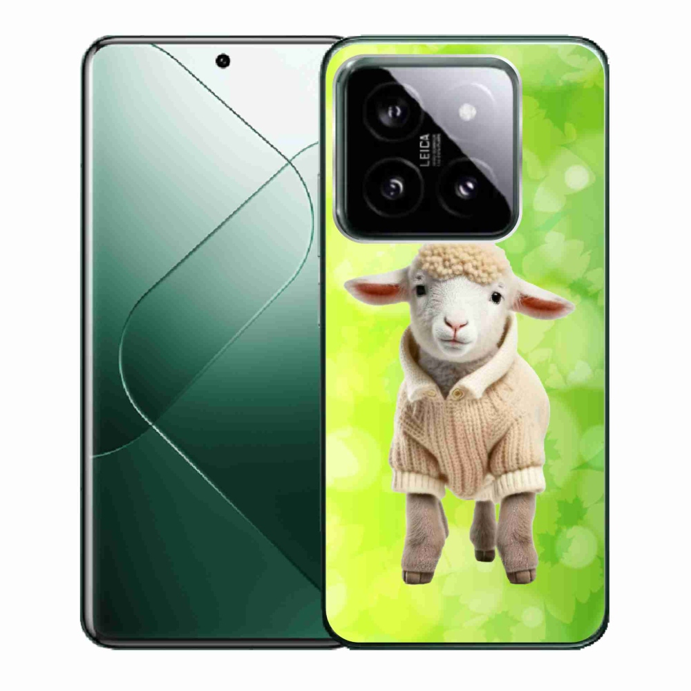 Gelový kryt mmCase na Xiaomi 14 - jehně ve svetru