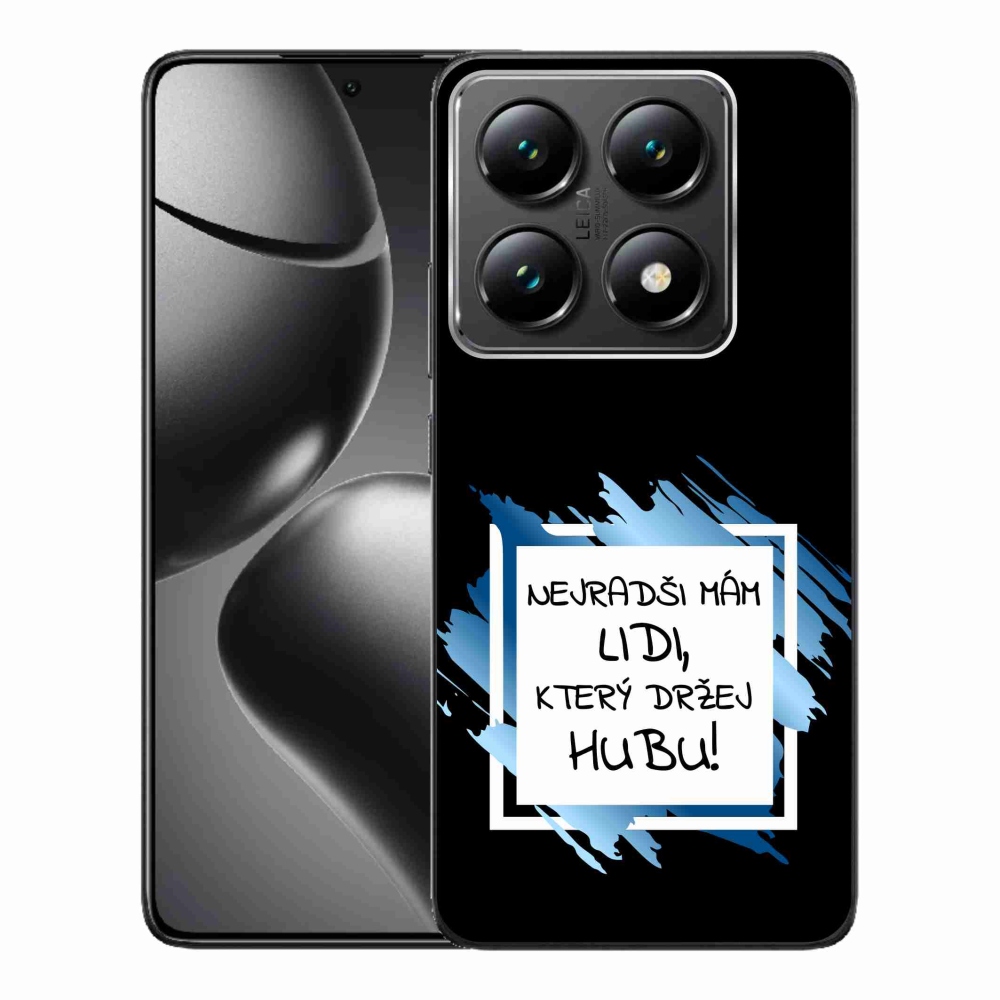 Gelový kryt mmCase na Xiaomi 14T Pro - vtipný text 7 bíločerné pozadí