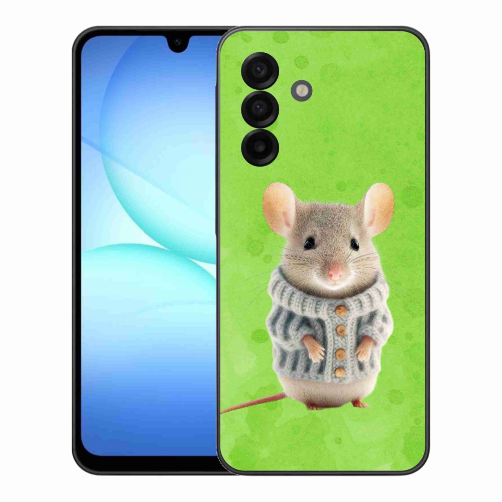 Gelový kryt mmCase na Samsung Galaxy A17 5G - myška ve svetru