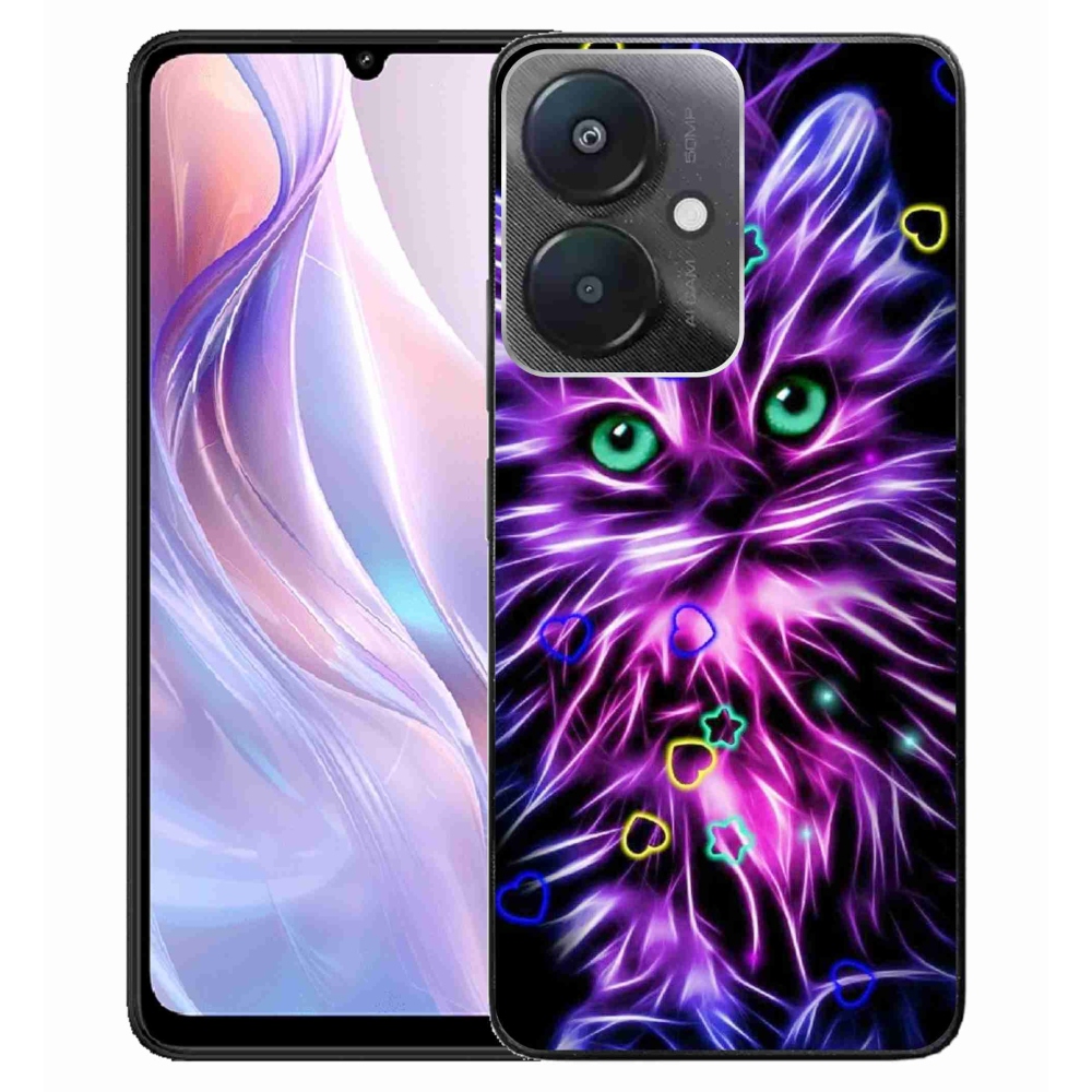 Gelový kryt mmCase na Xiaomi Redmi 13C 5G - abstraktní kočka