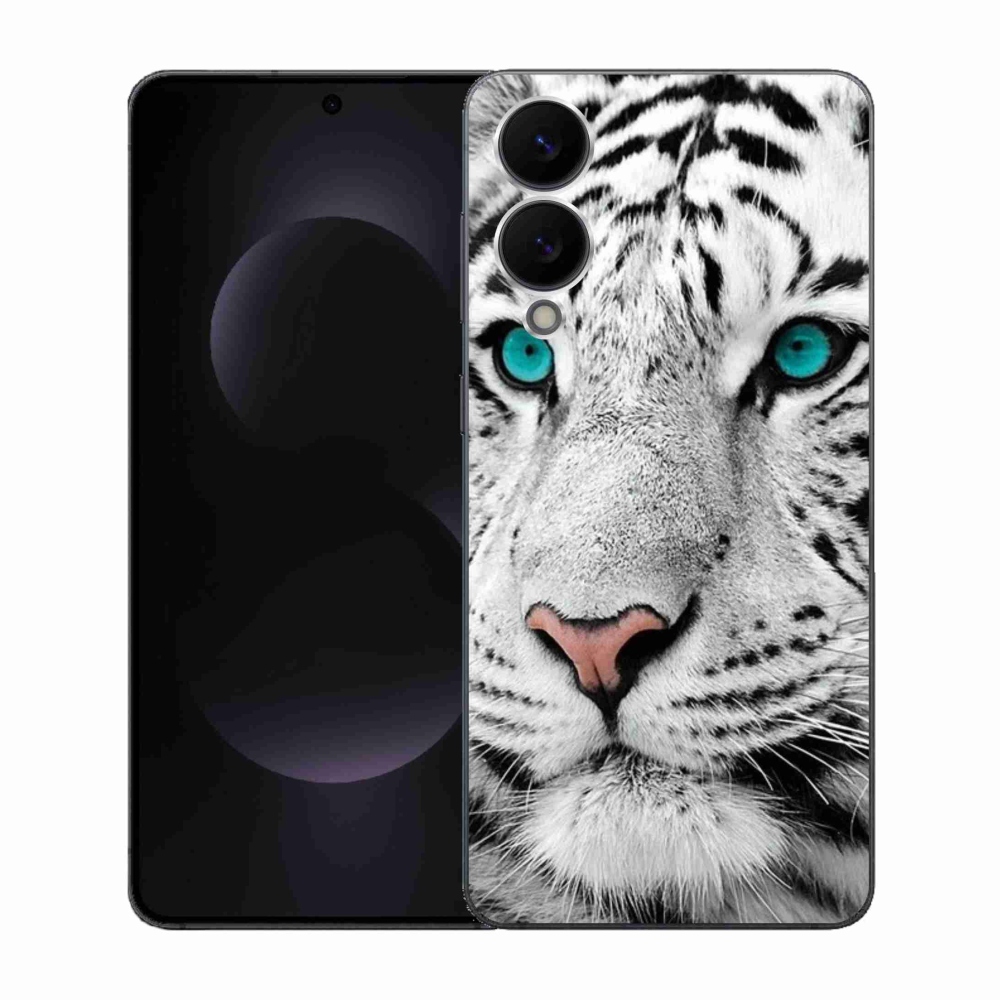 Gelový kryt mmCase na Samsung Galaxy S25 Edge - bílý tygr