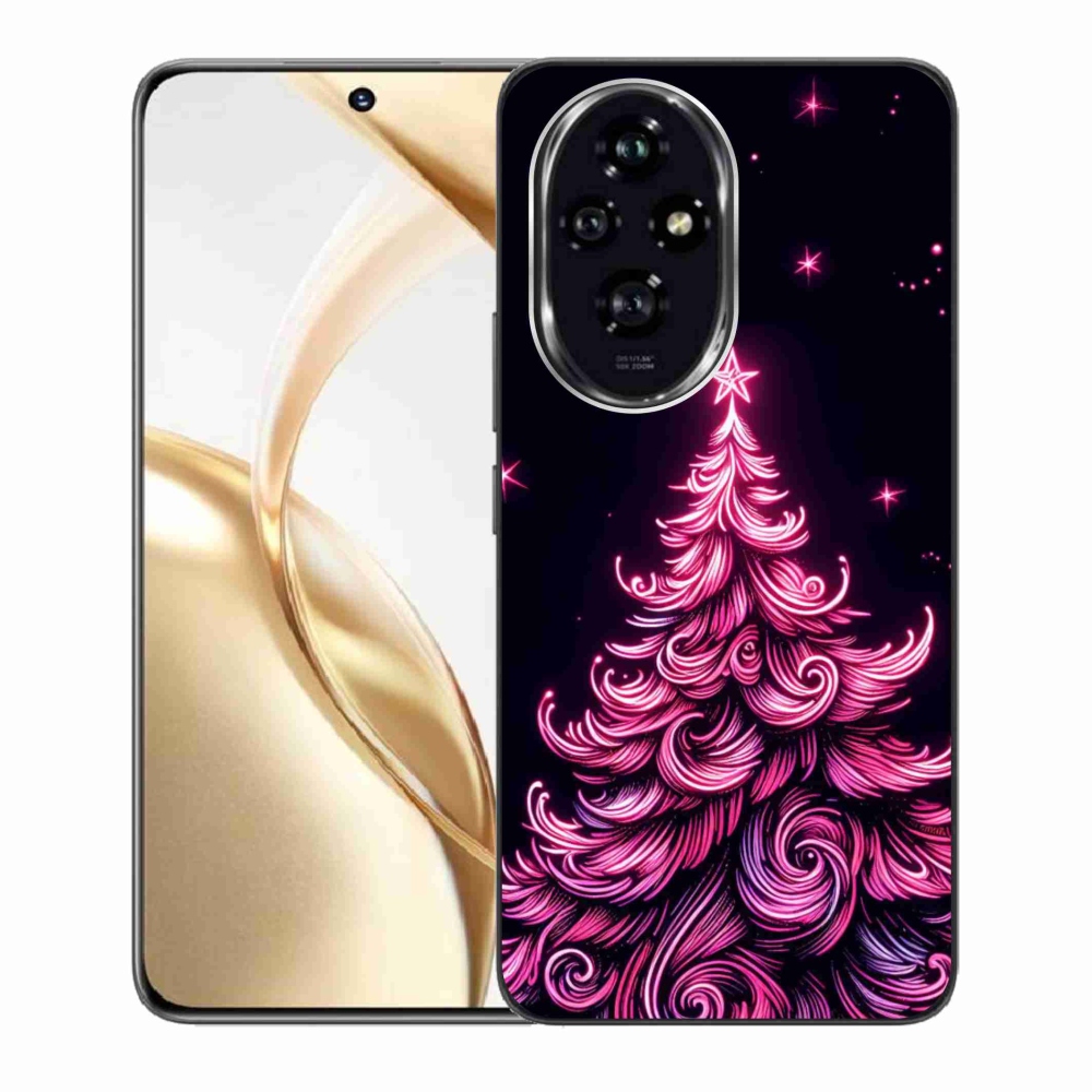 Gelový kryt mmCase na Honor 200 5G - neonový vánoční stromek 2
