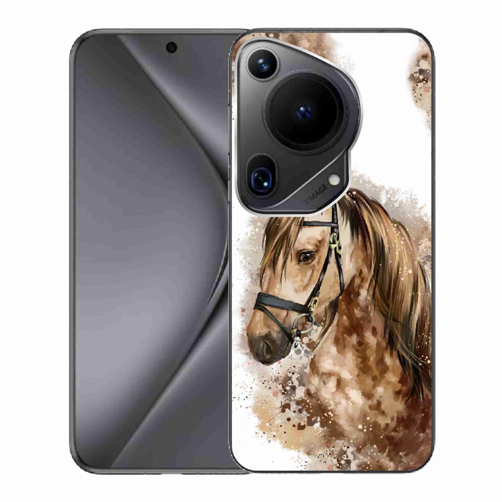 Gelový kryt mmCase na Huawei Pura 70 Ultra - hnědý kreslený kůň