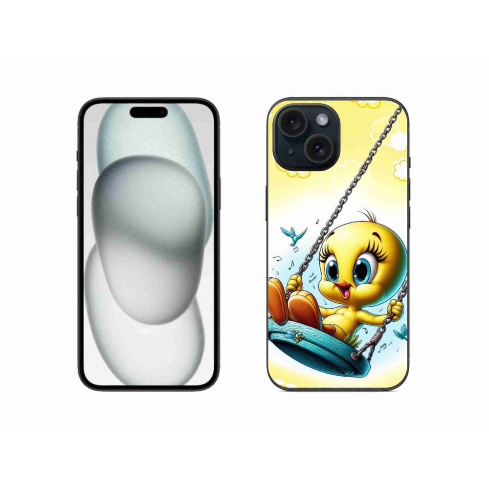 Gelový kryt mmCase na iPhone 15 - tweety