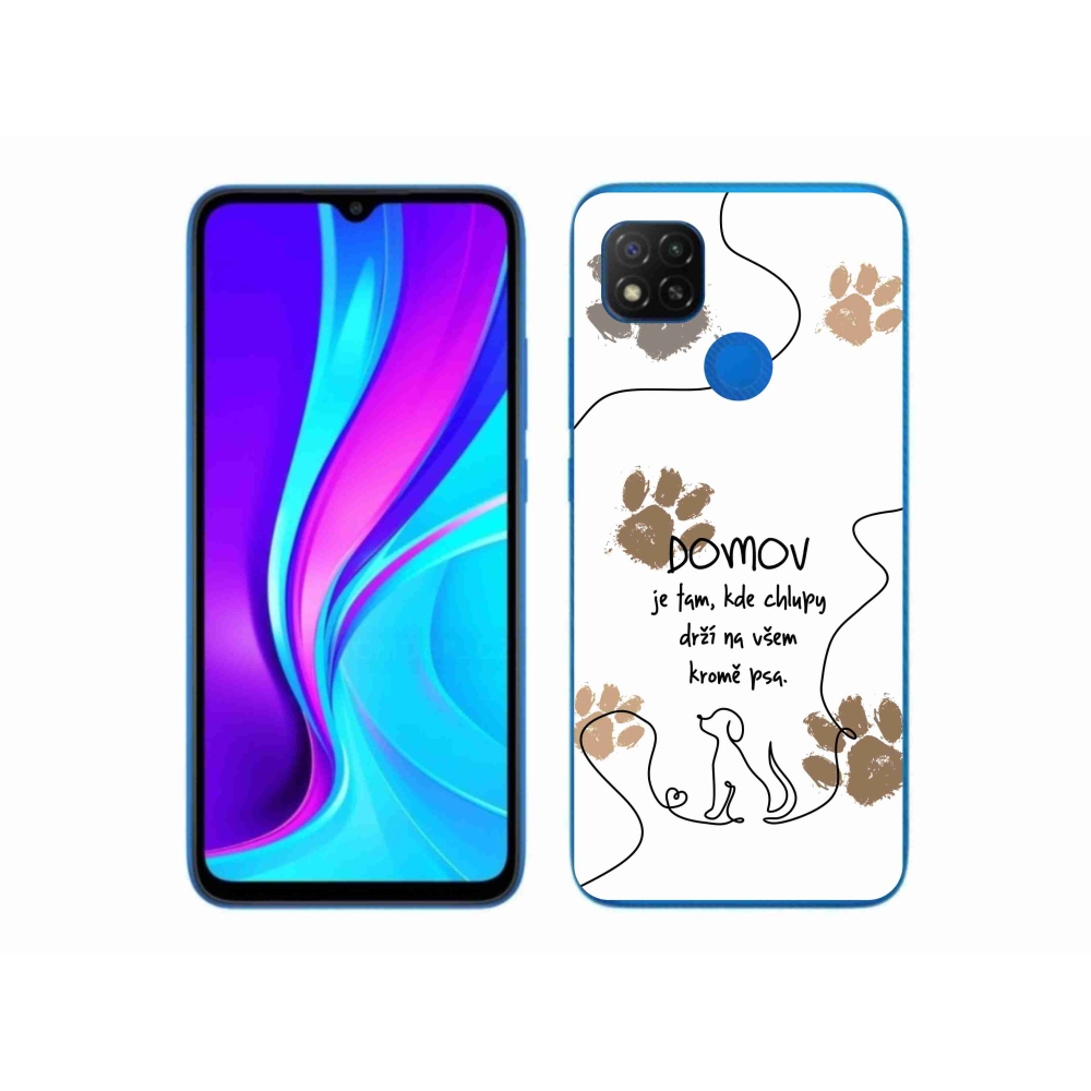 Gelový kryt mmCase na Xiaomi Redmi 9C - psí motiv bílé pozadí