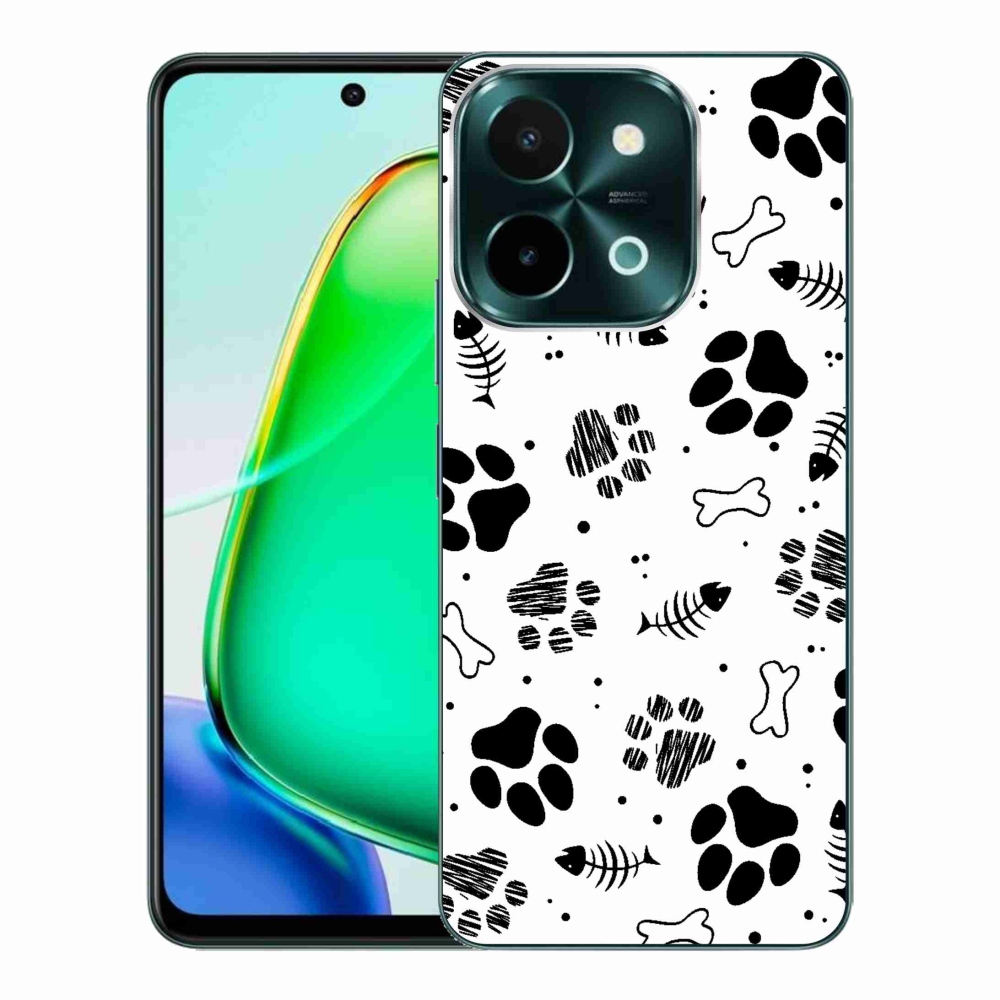 Gelový kryt mmCase na Vivo Y28 - psí tlapky 1