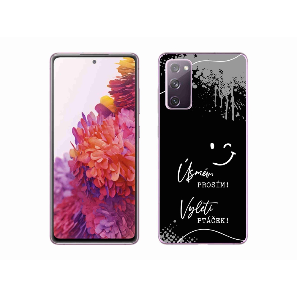 Gelový kryt mmCase na Samsung Galaxy S20 FE - vtipný text 4 černé pozadí