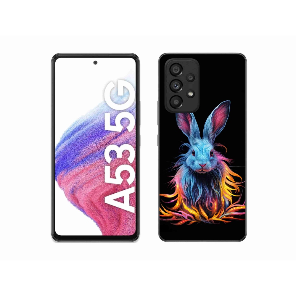 Gelový kryt mmCase na Samsung Galaxy A53 5G - abstraktní zajíc