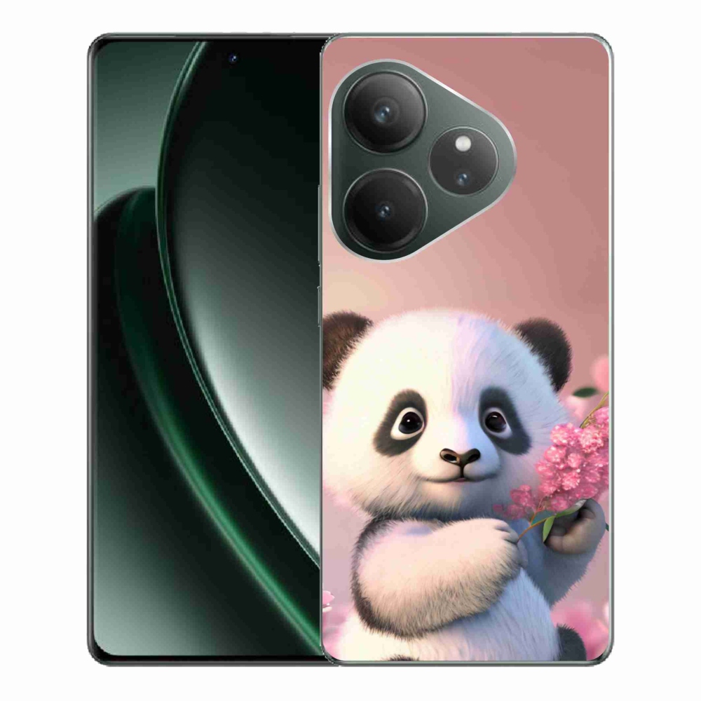 Gelový kryt mmCase na Realme GT 6 5G/GT 6T 5G - roztomilá panda
