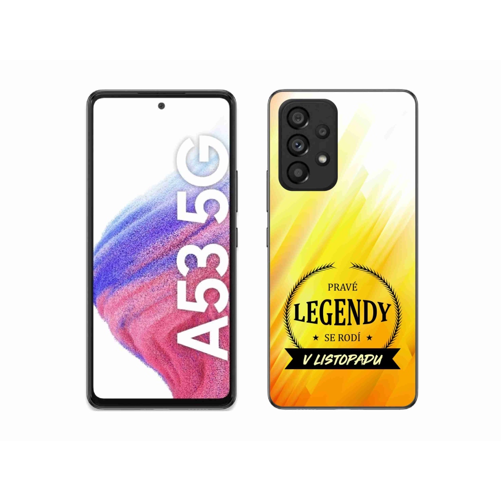 Gelový kryt mmCase na Samsung Galaxy A53 5G - legendy v listopadu žluté pozadí