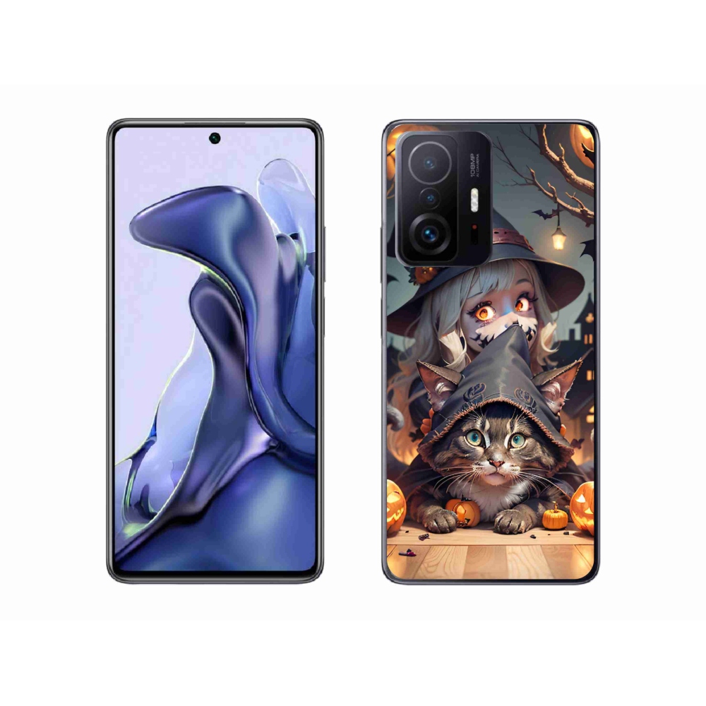 Gelový kryt mmCase na Xiaomi 11T Pro - čarodějnice s kočkou