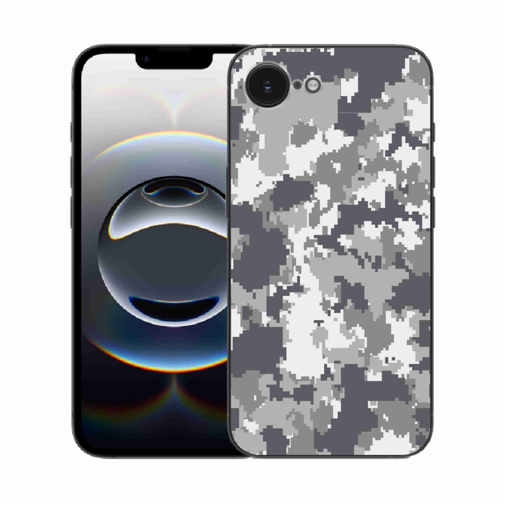 Gelový kryt mmCase na iPhone 16e - maskáčový vzor 2