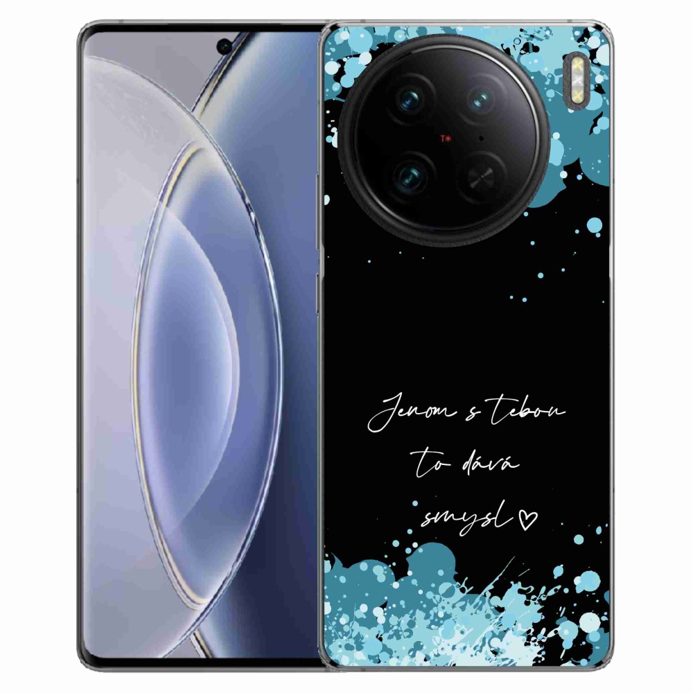 Gelový kryt mmCase na Vivo X90 Pro - zamilovaný text černé pozadí
