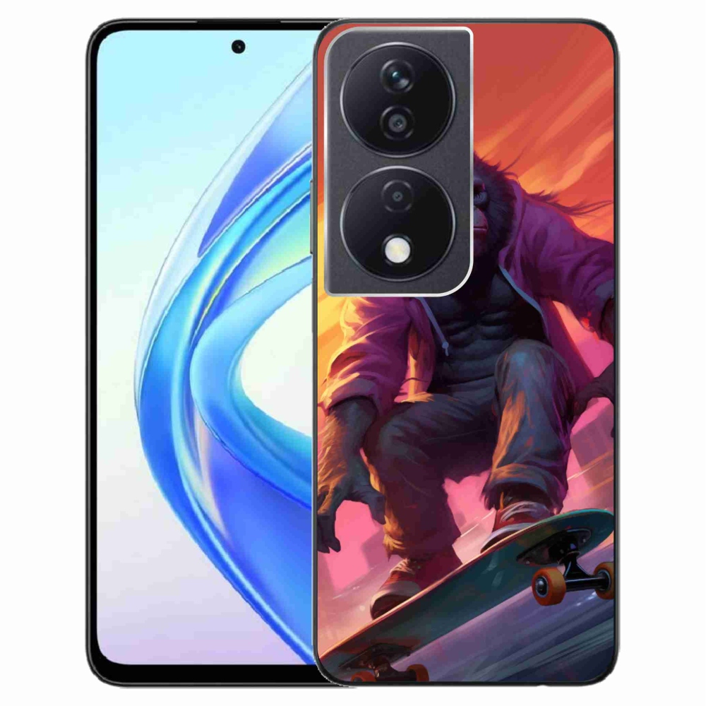 Gelový kryt mmCase na Honor X7b/Honor 90 Smart - gorila na skateboardu