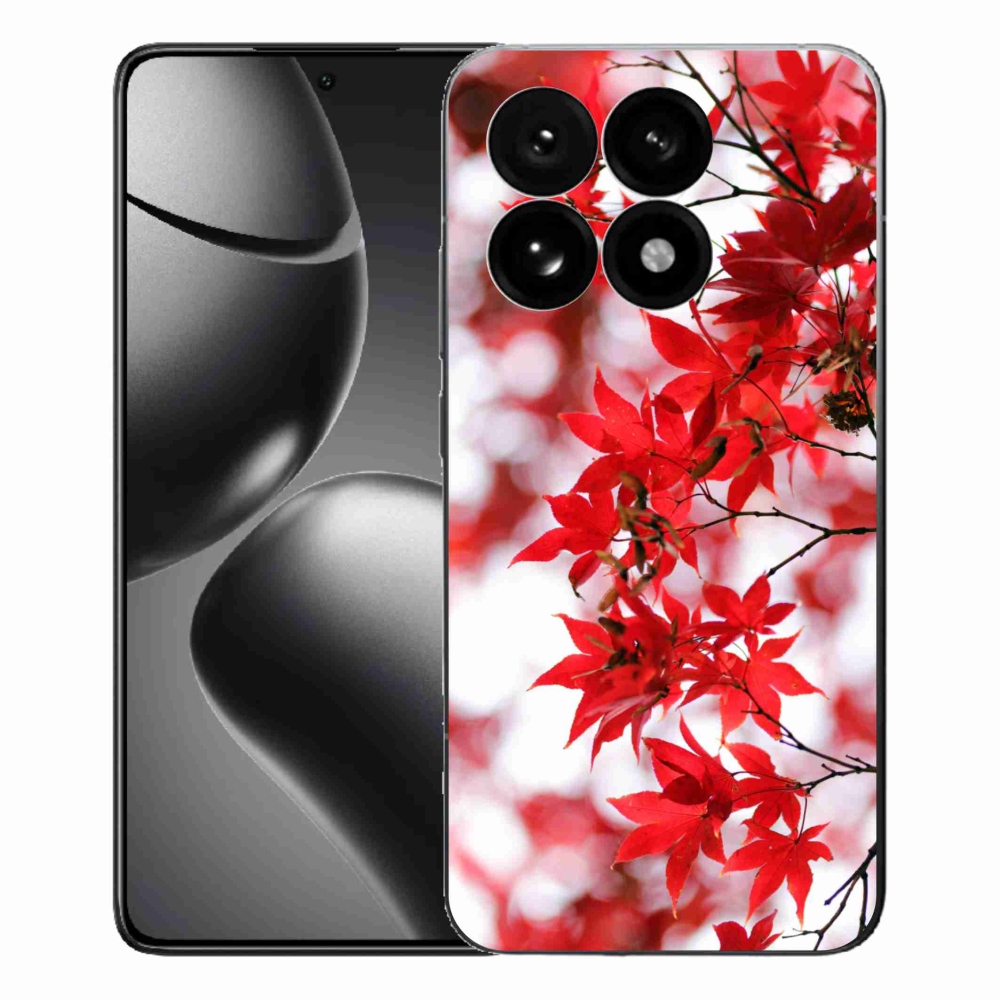 Gelový kryt mmCase na Xiaomi 15T - červené listy
