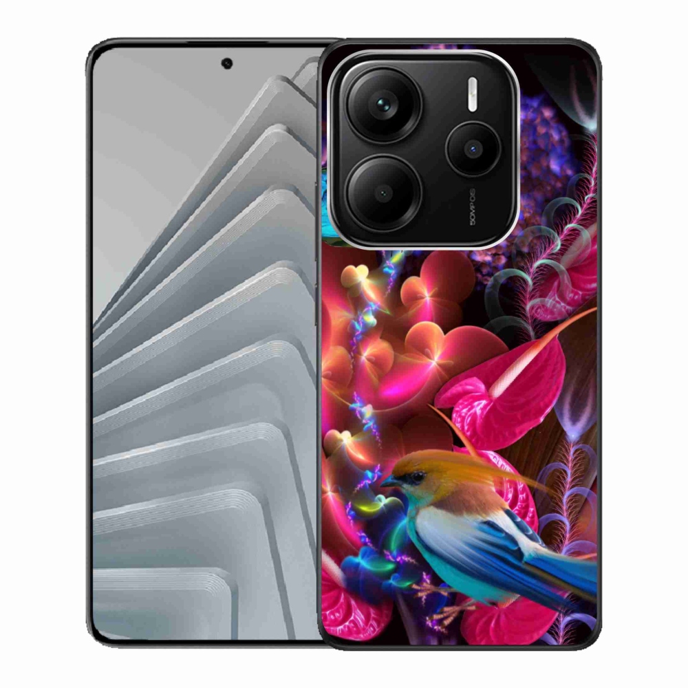 Gelový kryt mmCase na Xiaomi Redmi Note 14 5G - barevné květiny