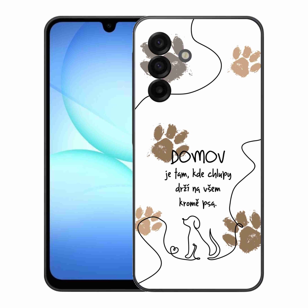 Gelový kryt mmCase na Samsung Galaxy A17 4G/5G - psí motiv bílé pozadí