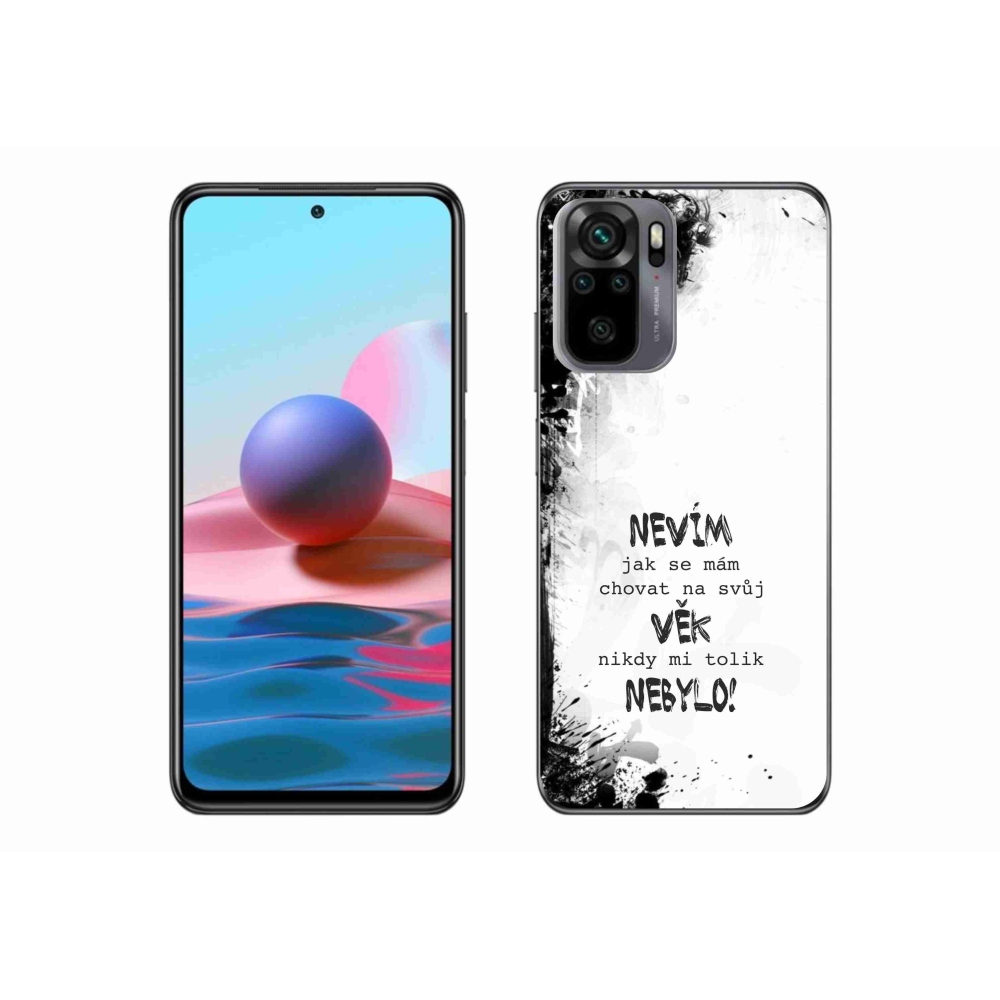 Gelový kryt mmCase na Xiaomi Redmi Note 10 4G - vtipný text 14 bílé pozadí