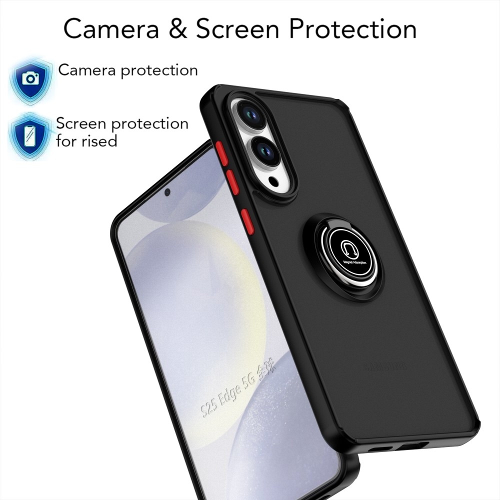 Silky odolný kryt na Samsung Galaxy S25 Edge - černý/červený