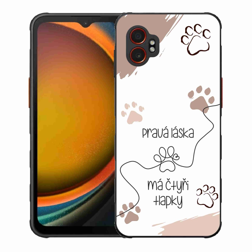 Gelový kryt mmCase na Samsung Galaxy Xcover 7 Pro - psí motiv 1 bílé pozadí