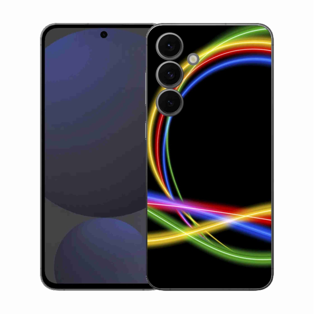 Gelový kryt mmCase na Samsung Galaxy S25 FE - neonové kruhy