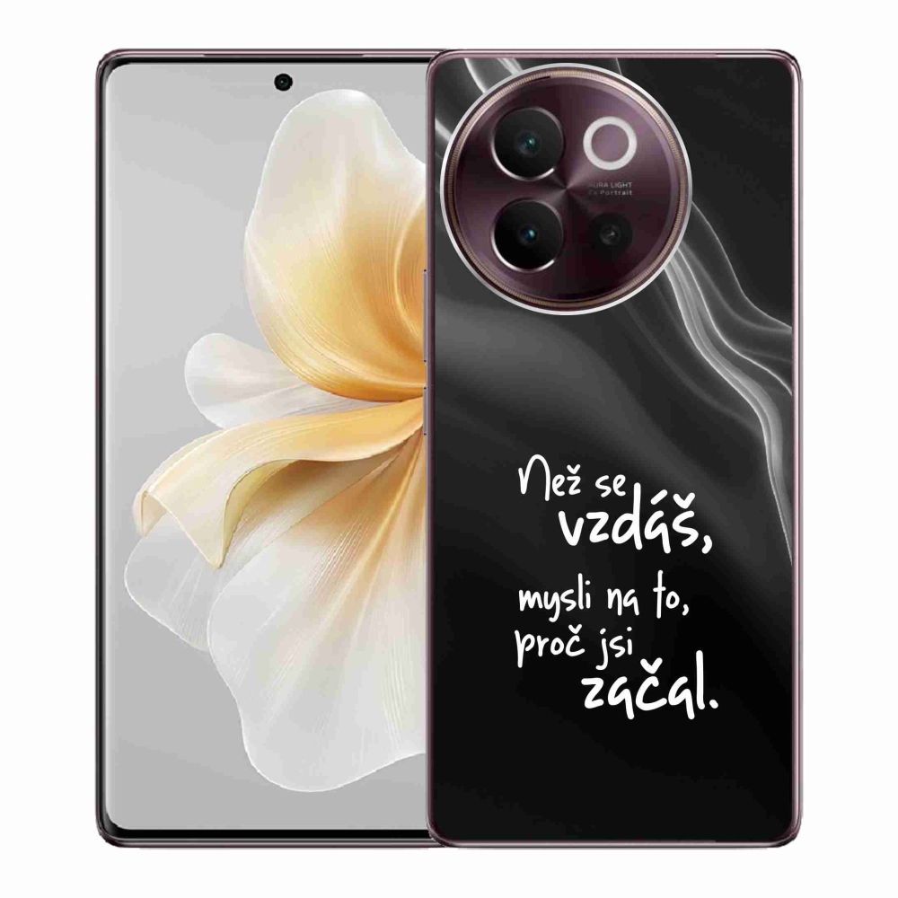 Gelový kryt mmCase na Vivo V40 Lite 5G - citát 2 černé pozadí