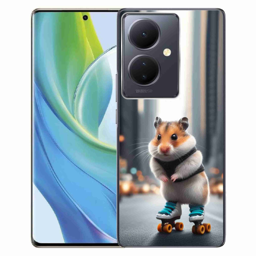 Gelový kryt mmCase na Vivo V29 Lite 5G - křeček na bruslích