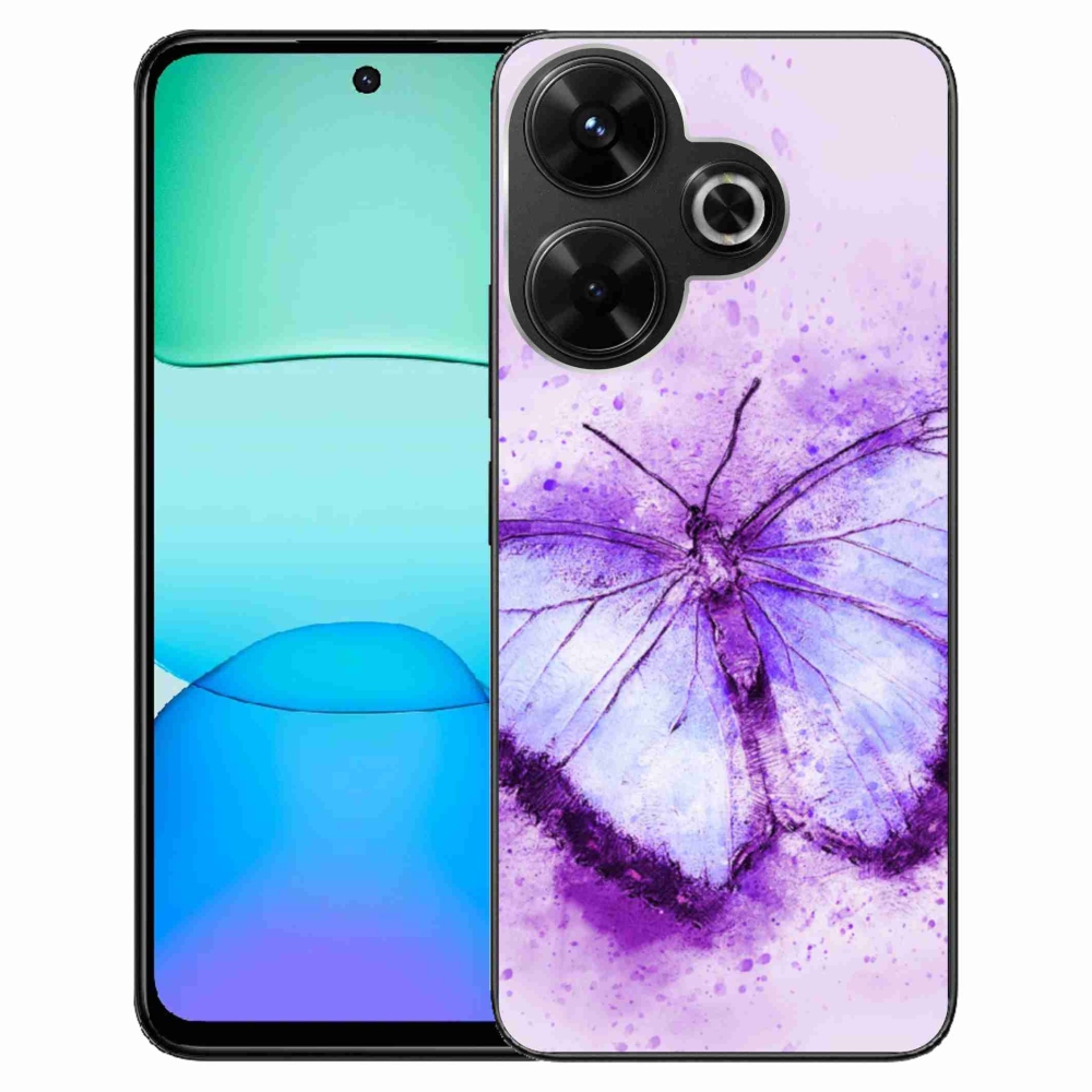Gelový kryt mmCase na Xiaomi Redmi 13 4G/Poco M6 4G - fialový motýl