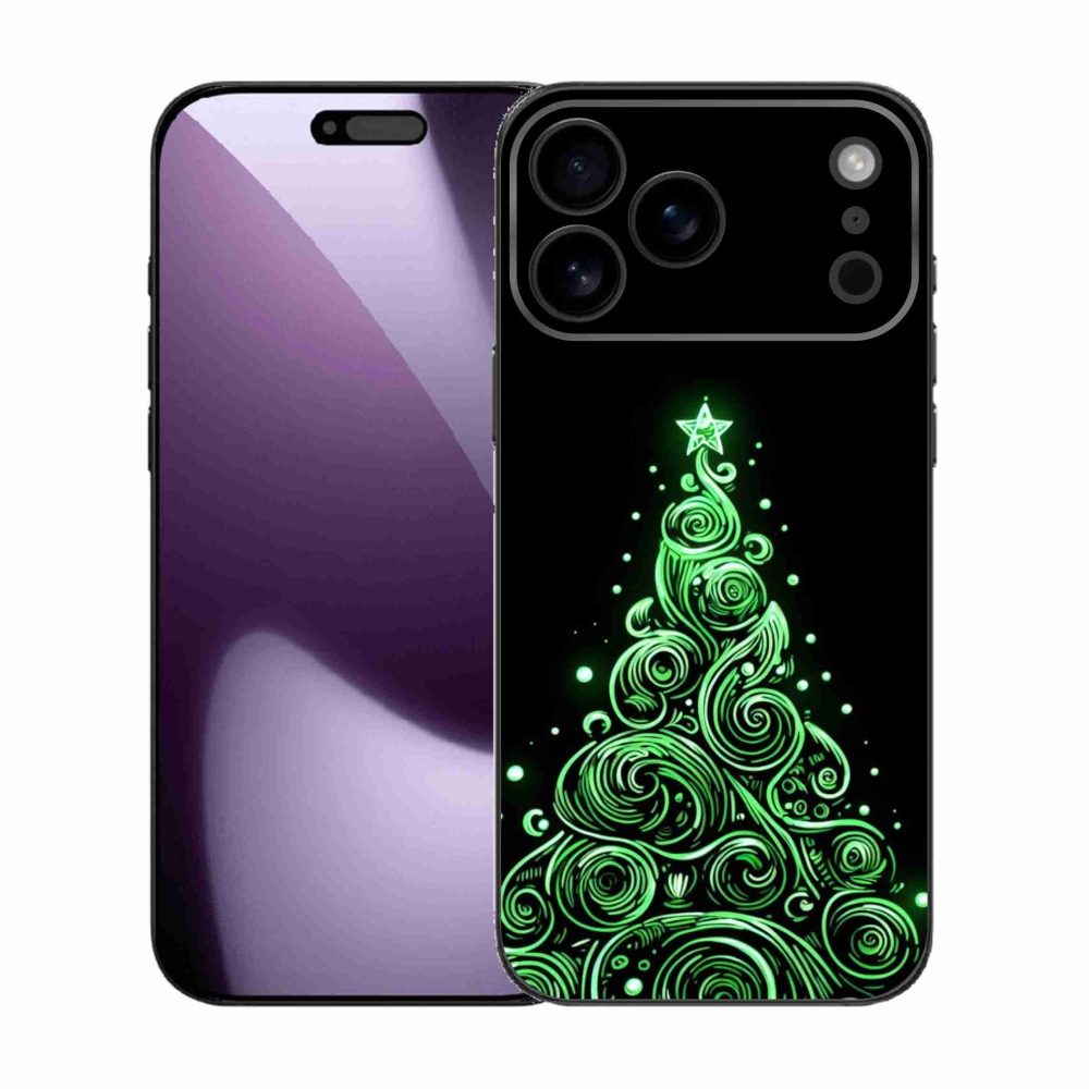 Gelový kryt mmCase na iPhone 17 Pro Max - neonový vánoční stromek 3
